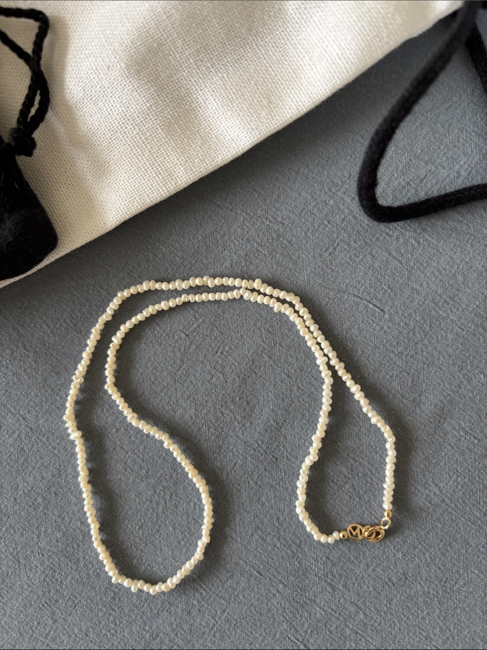 Mejuri Micro Pearl Necklace - Picture 2 of 2